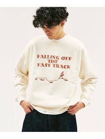 SLAPS GRAPHIC SWEAT 417 EDIFICE フォーワンセブン エディフィス トップス スウェット・トレーナー ベージュ ネイビー【先行予約】*【送料無料】[Rakuten Fashion]