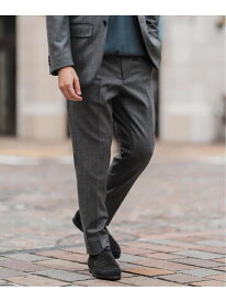 SUPER 120's ウールサキソニー テーパードパンツ【セットアップ着用可能】 EDIFICE エディフィス パンツ スラックス・ドレスパンツ グレー ベージュ ネイビー ブラック ブラウン【送料無料】[Rakuten Fashion]