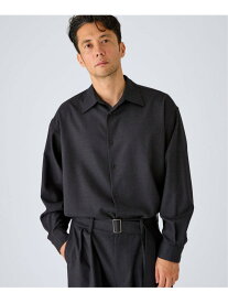 ウール ツイル シャツ EDIFICE エディフィス トップス シャツ・ブラウス グレー ブラウン【送料無料】[Rakuten Fashion]