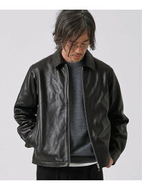 ラムレザージップシャツ EDIFICE エディフィス ジャケット・アウター ライダースジャケット ブラック ブラウン【送料無料】[Rakuten Fashion]