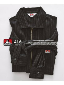 【BEN DAVIS / ベンデイビス】417別注 Half Zip Shirt 417 EDIFICE フォーワンセブン エディフィス トップス シャツ・ブラウス グレー ブラック【送料無料】[Rakuten Fashion]