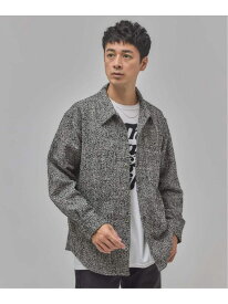 Frank ツイード シャツ ブルゾン EDIFICE エディフィス トップス シャツ・ブラウス ベージュ レッド グレー ブラック【送料無料】[Rakuten Fashion]