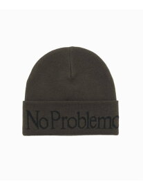 No Problemo /ノープロブレモ NO PROBLEMO BEANIE 417 EDIFICE フォーワンセブン エディフィス 帽子 ニット帽・ビーニー ブラック レッド【送料無料】[Rakuten Fashion]