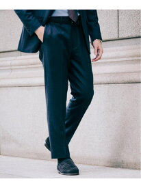 SUPER 120's ウールサキソニー テーパードパンツ【セットアップ着用可能】 EDIFICE エディフィス パンツ スラックス・ドレスパンツ ブラック グリーン ベージュ ネイビー グレー ブラウン【送料無料】[Rakuten Fashion]