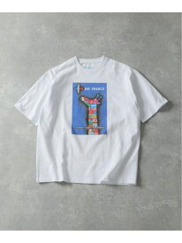 【SALE／30%OFF】《追加》SAVIGNAC (サヴィニャック) 別注 French Company プリント Tシャツ EDIFICE エディフィス トップス カットソー・Tシャツ ベージュ ホワイト グリーン ブラック ブルー【RBA_E】【送料無料】[Rakuten Fashion]