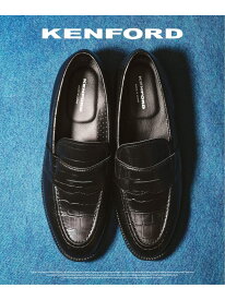 【KENFORD / ケンフォード】 EMBOSSED LOAFERS CROCODILE 417 EDIFICE フォーワンセブン エディフィス シューズ・靴 ローファー ブラック【送料無料】[Rakuten Fashion]