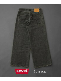 Levi's(リーバイス) 別注 Baggy Wide Leg デニムパンツ ASH BLACK(L30) EDIFICE エディフィス パンツ ジーンズ・デニムパンツ グレー【送料無料】[Rakuten Fashion]