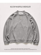 スラブワッフル ヘンリーネックTシャツ 417 EDIFICE フォーワンセブン エディフィス トップス カットソー…