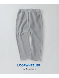 LOOPWHEELER for LOWERCASE 別注 ライト スウェット パンツ EDIFICE エディフィス パンツ ジャージ・スウェットパンツ ホワイト グレー ネイビー【送料無料】[Rakuten Fashion]