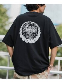 【Paris Saint-Germain*Makoto Yamaki】DARUMA プリントTシャツ Paris Saint-Germain エディフィス トップス カットソー・Tシャツ ブラック ホワイト ネイビー レッド【送料無料】[Rakuten Fashion]