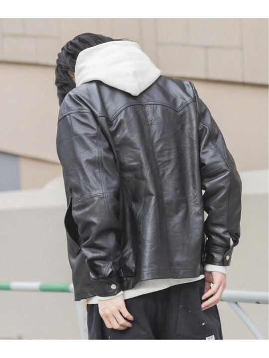 楽天市場】【SALE／30%OFF】UPCYCLE LETHER BLOUSON / アップサイクル 
