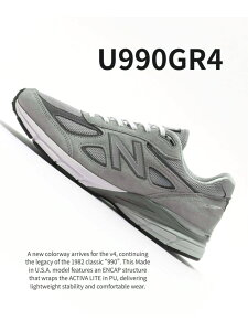 �s�\��tNew Balance / �j���[�o�����X U990GR4 417 EDIFICE �t�H�[�����Z�u�� �G�f�B�t�B�X �V���[�Y�E�C �X�j�[�J�[ �O���[�y��s�\��z*�y���������z[Rakuten Fashion]