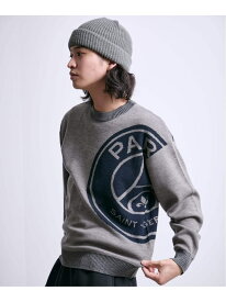 【SALE／30%OFF】【Paris Saint-Germain / パリ・サン=ジェルマン】 JP Emblem knit pullover Paris Saint-Germain エディフィス トップス ニット グレー ブラック【RBA_E】【送料無料】[Rakuten Fashion]