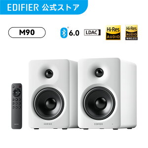 EDIFIER M90 �f�X�N�g�b�v�X�s�[�J�[ Bluetooth 6.0 �ő�100W�o�� LDAC �n�C���]�Ή� �}���`�|�C���g�ڑ� AUX/USB-C���� �A���v���� �����R���t�� ��p�A�v�� 2ch �L�� �X�s�[�J�[ �R���p�N�g ������ �X�}