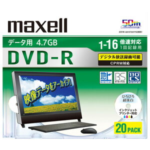�}�N�Z�� �f�[�^�pDVD-R �Ж�4�D7GB 1-16�{�� �C���N�W�F�b�g�v�����^�Ή� 20������ DRD47WPD.20S [DRD47WPD20S]