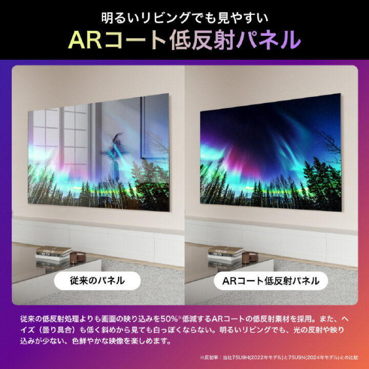 楽天市場】ハイセンス 65V型4Kチューナー内蔵4K対応液晶テレビ U9N 