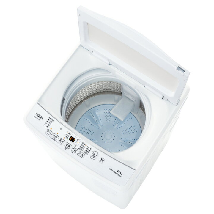 楽天市場】AQUA 5．0kg全自動洗濯機 e angle select ホワイト AQW 