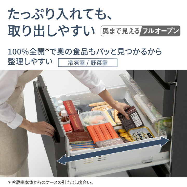 楽天市場】パナソニック 650L 6ドア冷蔵庫 オニキスミラー NR-F65WX2-X 