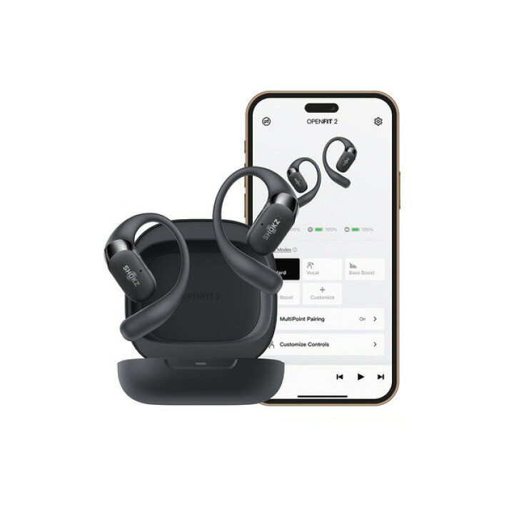 楽天市場】Shokz 完全ワイヤレスイヤフォン OpenFit 2 ブラック SKZ-EP 