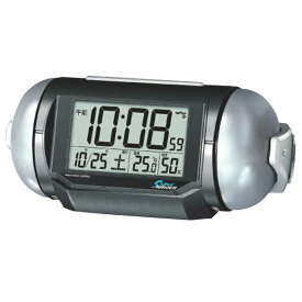 SEIKO 電波目覚まし時計 PYXIS 黒メタリック塗装 NR523K [NR523K]