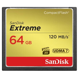 サンディスク エクストリーム コンパクトフラッシュ カード 64GB ゴールド SDCFXSB-064G-J61 [SDCFXSB064GJ61]【JPSS】