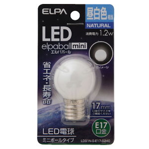 Gp LEDd E17 S55lm(1.2W~j{[^Cv) F 1 elpaball mini LDG1N-G-E17-G240 [LDG1NGE17G240]