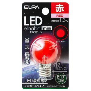 Gp LEDd E17 1D2Wd ~j{[^Cv ԐF elpaball mini LDG1R-G-E17-G244 [LDG1RGE17G244]ySPSPz