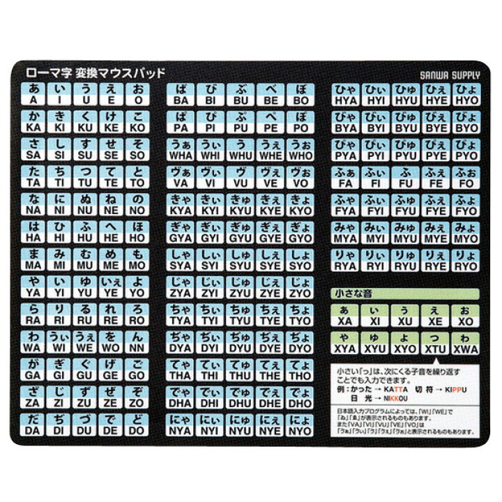 楽天市場 サンワサプライ ローマ字変換マウスパッド ブラック Mpd Op17rl8bk Mpdop17rl8bk Jusp エディオン 楽天市場店