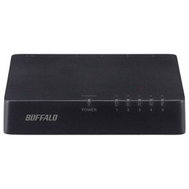 BUFFALO 10/100Mbps対応スイッチングHub プラスチック筐体/電源外付けモデル(5ポート) ブラック LSW4-TX-5EP/BKD [LSW4TX5EPBKD]