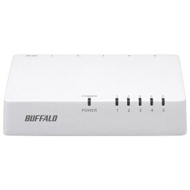 BUFFALO 10/100Mbps対応スイッチングHub プラスチック筐体/電源外付けモデル(5ポート) ホワイト LSW4-TX-5EPL/WHD [LSW4TX5EPLWHD]