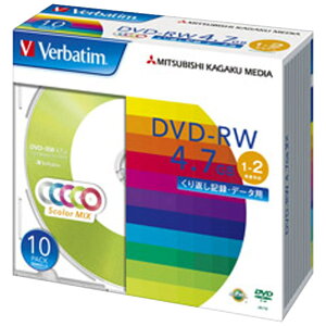 Verbatim f[^pDVD-RW 4.7GB 1-2{ J[~bNX 10 DHW47NM10V1 [DHW47NM10V1]