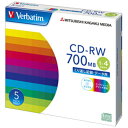 Verbatim データ用CD-RW 700MB 1-4倍速 インクジェットプリンタ対応 5枚入り SW80QP5V1 [SW80QP5V1]
