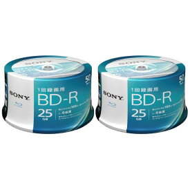 SONY 録画用25GB 1層 1-4倍速対応 BD-R追記型 ブルーレイディスク 50枚入り 2個セット 50BNR1VJPP4P2 [50BNR1VJPP4P2]
