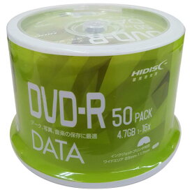 HI DISC データ用DVD-R 4．7GB 1-16倍速対応 インクジェットプリンタ対応 50枚入り Vivid VVDDR47JP50 [VVDDR47JP50]【JPSS】