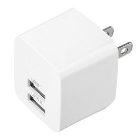 サンワサプライ USB充電器(2ポート・合計2．4A) ホワイト ACA-IP44W [ACAIP44W]