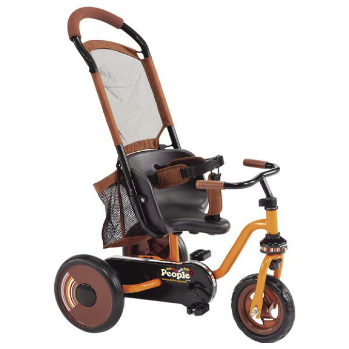 楽天市場】ピープル コマワリ三輪車 チェーン式 オレンジ コマワリ 