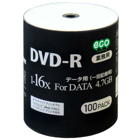 磁気研究所 データ用DVD-R4．7GB 1-16倍速対応 インクジェットプリンタ対応 100枚入り HI DISC DR47JNP100_BULK [DR47JNP100BULK]