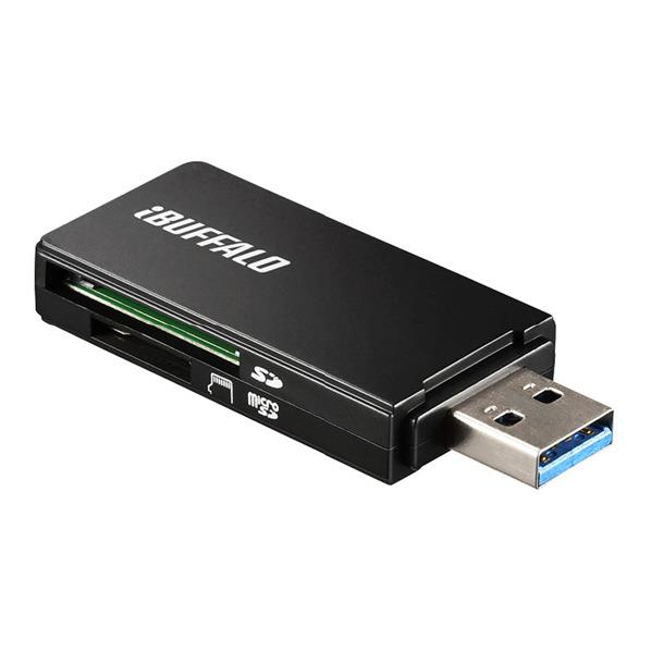 コンパクトケーブルレス USB3.0対応で高速転送可能 SD専用カードリーダー 新品 ライター BUFFALO USB3．0 microSD専用カードリーダー SD BSCR27U3BK ブラック BLAP 公式サイト