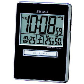 SEIKO 電波目覚まし時計 ブラック SQ699K [SQ699K]