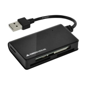 グリーンハウス USB2．0カードリーダ/ライタ ブラック GH-CRM1A-BK [GHCRM1ABK]【NVPM】