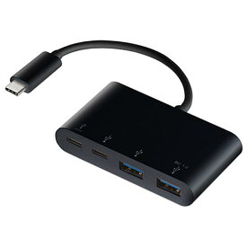 エレコム USB Type-Cコネクタ搭載USBハブ(PD対応) ブラック U3HC-A424P10BK [U3HCA424P10BK]