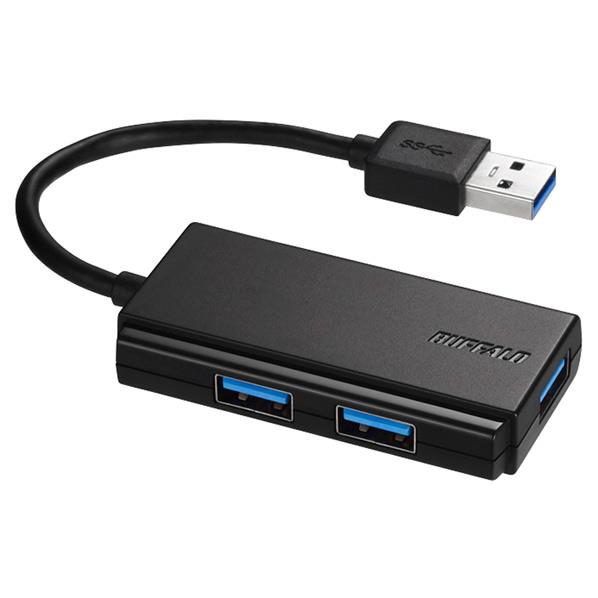 コンパクトハイスピード USB3.0対応3ポートハブ BUFFALO USB3．0バスパワーハブ BSH3U100U3BK 全日本送料無料 SSPP ☆正規品新品未使用品 3ポートタイプ ブラック