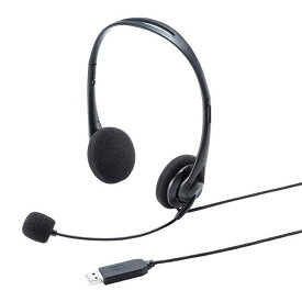 サンワサプライ USBヘッドセット MM-HSU09BK [MMHSU09BK]【NVPM】