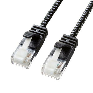 �T�����T�v���C �ߐ܂�h�~�J�e�S��6A�׌a���b�V��LAN�P�[�u��(5m) �u���b�N&�z���C�g KB-T6AME-05BKW [KBT6AME05BKW]