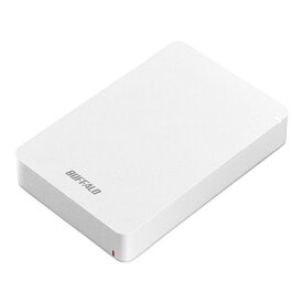 BUFFALO USB3．1(Gen．1)対応 耐衝撃ポータブルハードディスク(4TB) ホワイト HD-PGF4.0U3-GWHA [HDPGF40U3GWHA]