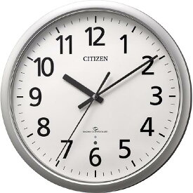 リズム時計 電波掛け時計 CITIZEN(シチズン) シルバーメタリック色(白) 4MY853-019 [4MY853019]
