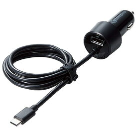 エレコム 車載充電器(Quick Charge3．0・30W・Type-Cケーブル&1ポート) MPA-CCCQ03BK [MPACCCQ03BK]