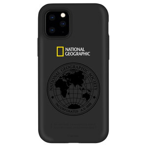 National Geographic iPhone 11 Pro Max�p�P�[�X Global Seal Double Protective Case �u���b�N NG17189I65R [NG17189I65R]