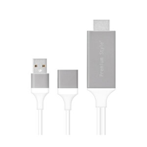 y12/1 Gg[ōőP5{zPGA iPhone/iPadp HDMI~[OP[u Premium Style zCg PG-IPTV02WH [PGIPTV02WH]