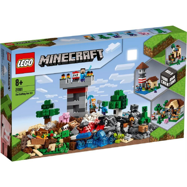 クラフトボックスからレゴ マインクラフトのブロックを取り出して、自分だけのマインクラフトの冒険を作ろう! レゴジャパン LEGO マインクラフト 21161 クラフトボックス 3．0 21161クラフトボツクス30 [21161クラフトボツクス30]【BLAP】